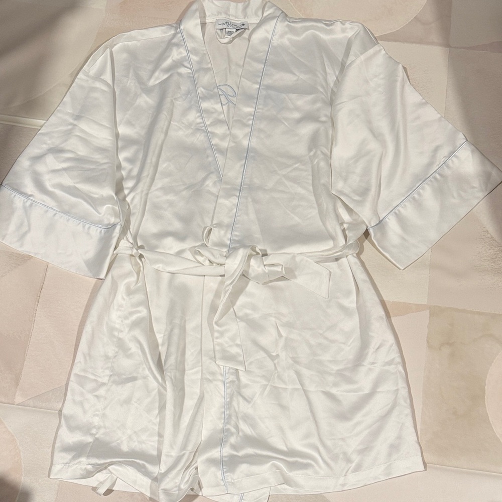 In Bloom White “The Bride” Satin Robe